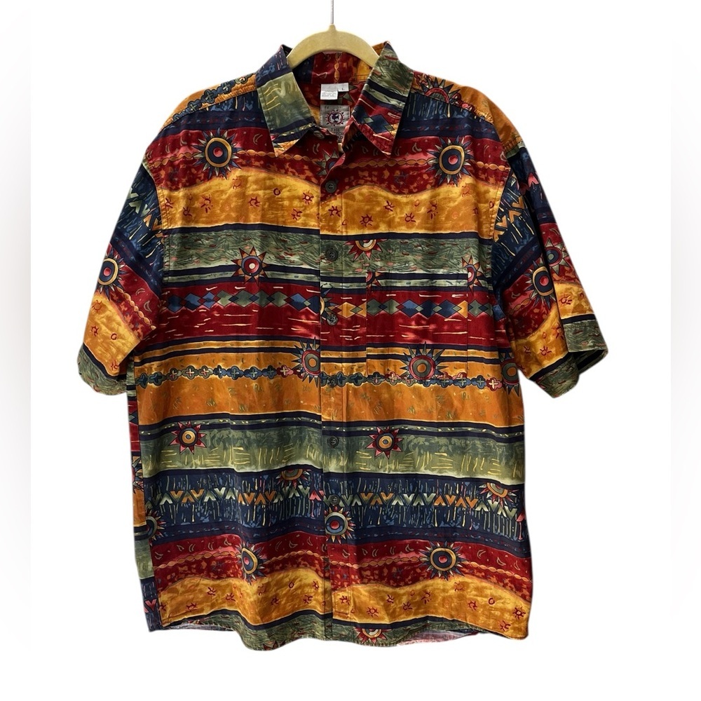 Southwest grunge The Territory Ahead vintage 90’s  Striped Men's Shirt-L